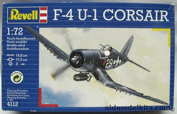 Revell 1/72 F4U-1 Corsair - VF-17 'Jolly Roger' Ira Kepford or White Diamond 69 - (F4U1), 4112 plastic model kit